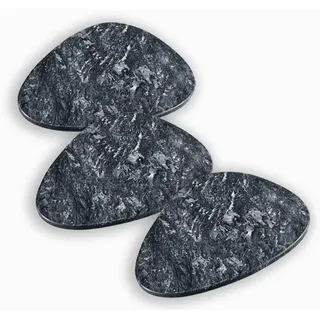 Kesper 38420 | 3 er Set Servierplatten aus massivem Marmor 30 x 25 x 1 cm grau poliert Buffetplatte