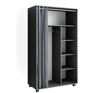 Vicco Kleiderschrank Doros 100 x 168 x 50 cm Grau