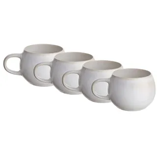 BUTLERS Tasse 0,35 l Weiß 4 St.