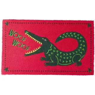 Giftcompany Fußmatte Fußmatte Woof Woof Krokodil neon pink 45x75cm, Fußmatten rosa