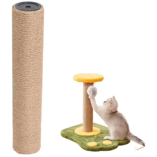 Pet Kratzsäule, Kratzstamm, Kratzsäule für Katzen, Ersatzstamm für Kratzbaum, zur Herstellung Selbstgebauter Katzenklettergerüste und zum Ersetzen Beschädigter Katzenkratzbäume, 30 x 6cm, Jute