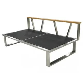 Zebra Belvedere Lounge 2-Sitzer, Mitte Rahmen Edelstahl - ohne Polster 148x82,5x75 cm