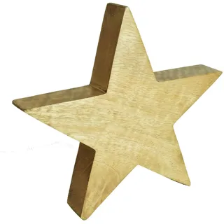 Stern Holz Holzstern Höhe 19 cm Aufsteller Weihnachtsdeko Fensterbank Tisch