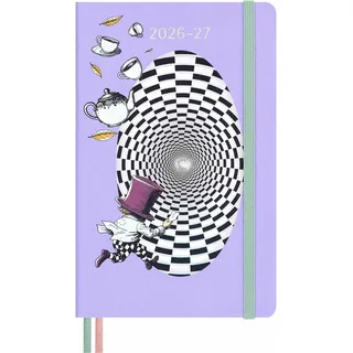 Moleskine Alice im Wunderland 18 Monate Wochen-Notizkalender 2026/2027, L/A5, 1 Wo = 1 Seite, fester Einband