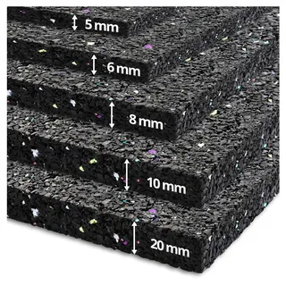 etm Antivibrationsmatte 60x60 cm - zuschneidbar - Gummimatte als Unterlage für Waschmaschinen, Trockner, Lautsprecher - Schallschutzmatte (60x60x0,5 cm)