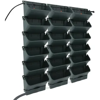YOICUATGNA Hängende vertikale Wand Pflanze mit Automatischem Bewässerungssystem, Platzsparende Pflanzenwand Vertikaler Garten Pflanzenwand Blumentopf Set für Hof Garten Balkon Home Decoration (Grün)