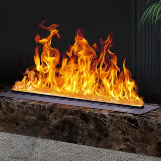 3D-Wasserdampf-Kamin mit realistischem Rauch- und Flammeneffekt, einstellbare Flammenfarben, ideal zur Verbesserung der Atmosphäre in Schlafzimmern, Büros und Hotels