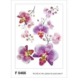Sanders & Sanders Wandtattoo Blumen Rosa und Lila 65 x 85 cm, 600261