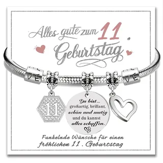 ROKZELT Armband Mädchen Geschenke, Coole Mädchen Geschenke 10 11 12 13 18Jahre, Geburtstagsgeschenk Mädchen 10 Jahre, Charm Armband, Freundschaftsarmbänder, Glücksbringer Armband