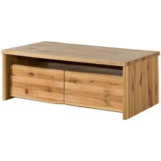 MASSIVMOEBEL24.DE Couchtisch Wildeiche natur geölt 120 x 45 x 70 cm