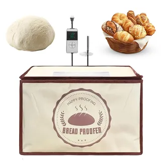Peelanmall Gärbox Brot Sauerteig, Teiggärbox mit Heizung & Thermostat | Faltbarer Gärschrank mit Temperaturregelung & Timer, Fermentationsbox für Brotteig und Hobbybäcker
