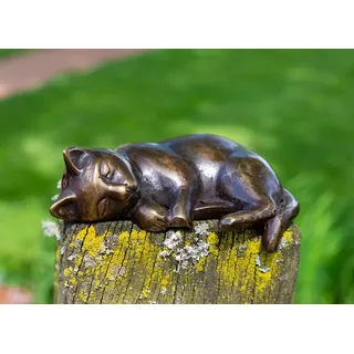 IDYL Dekofigur IDYL Bronze-Skulptur Schlafende Katze klein