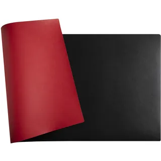 Exacompta Schreibunterlage Home Office, aus zweifarbigem Kunstleder (Polyurethan), weich und widerstandsfähig, 35 x 60 cm, schwarz/rot