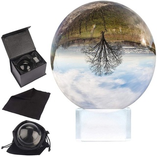 Belle Vous Dekoobjekt 80mm K9 Glaskugel: Perfekte Lensball für Fotografie, K9 Glaskugel 80mm: Lensball für Fotografie weiß