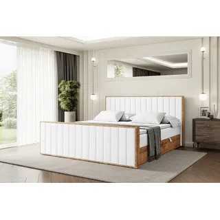 altdecor Boxbett 140 x 200 cm H3 Weiß