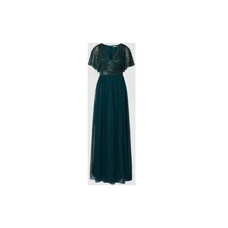 Abendkleid mit Pailletten- und Ziersteinbesatz, Bottle, 34