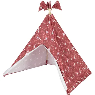 LUPILU® Holz Tipi Spielzelt (Rot)