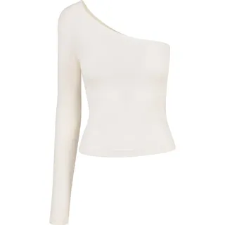 URBAN CLASSICS Ladies Asymmetric Longsleeve - Weiß
