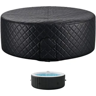 Thermoabdeckung Poolabdeckungen Rund, Universelle Pool Isolierabdeckung | 208×70cm, Aufblasbarer Poolschutz für den Winter, Wasserdichte Poolabdeckung Rund - für Außenbereich & Winter