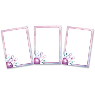 Minkocards Mitgebsel Kindergeburtstag 12 Mini-Notizblöcke Bowling Kegeln Gastgeschenke für Mädchen Jungsgeburtstag Mädchengeburtstag / A7-Format