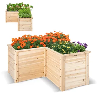 Costway Hochbeet 120 x 59 x 84 cm Braun