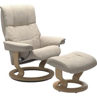 Relaxsessel STRESSLESS "Mayfair" Sessel Gr. ROHLEDER Stoff Q2 FARON, Classic Base Eiche, Relaxfunktion-Drehfunktion-PlusTMSystem-Gleitsystem, B/H/T: 75 cm x 99 cm x 73 cm, beige (light q2 faron) Lesesessel und Relaxsessel mit Classic Base, Größe S, M & L, Gestell Eiche