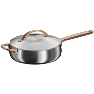Berghoff Home Sautépfanne (24cm)– Schmorpfanne mit Deckel – Kochtopf für alle Herdarten inkl. Induktion – Kasserolle - spülmaschinengeeignet & Ofenfest - Rosegold