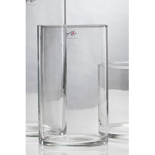 Glasvase CYLI Glas Vase Tischvase Blumenvase Zylinder 25 cm