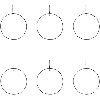 Creativ deco Dekohänger Metallring Lederband schwarz Ø 20 cm