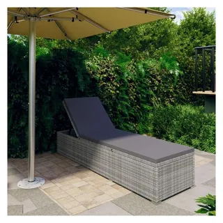 vidaXL Sonnenliege 195 x 60 x 31 cm grau