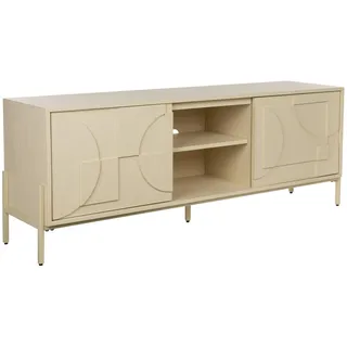 ZUIVER Faces Sideboard 160 x 40 cm Beige / Weiß