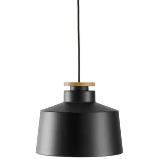 Belid Hängeleuchte Street, Schwarz, Holz, Metall, Eiche, 26 cm, CE, Lampen & Leuchten, Innenbeleuchtung, Leuchten nach Räumen, Esstischlampen