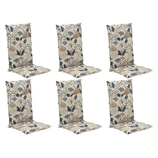 GO-DE Hochlehner Auflage 120 x 50 cm creme blau 6 St.