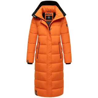 Steppmantel NAVAHOO "Isalie", Damen, Gr. XL (42), orange, Oberstoff: 100% Polyester. Futter: 100% Polyester. Wattierung: 100% Polyester. Ärmelfutter: 100% Polyester, oversize ca. Mitte Wade, Ärmel ohne Ärmelschlitz Rippstrickbündchen mit innenliegendem Gummizug, Mäntel Steppmantel, zeitloser Wintermantel mit abnehmbarer Kapuze