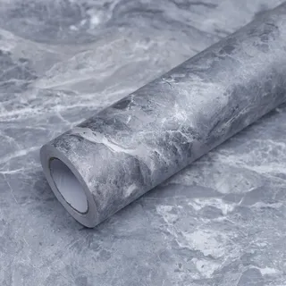 FEILAYS Extra Dicke Tapete Selbstklebend Marmoroptik Selbstklebende Tapeten Badezimmer Abnehmbar Effekt Klebetapete Marmoroptik Wand Vinyl Wasserdicht Möbelaufkleber 60CM×5M