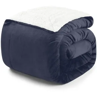 Blumtal Kuscheldecke 130 x 150 cm Dunkelblau