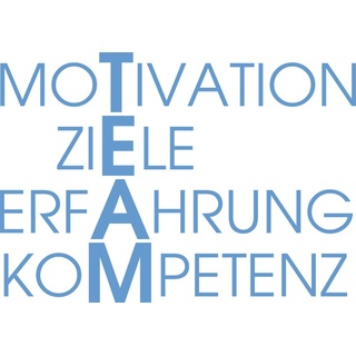 GRAZDesign Wandtattoo Sprüche Team, Erfolg, Motivation, Ziele für Betrieb, Büro, Sport Wandaufkleber - 81x57cm / 056 lichtblau