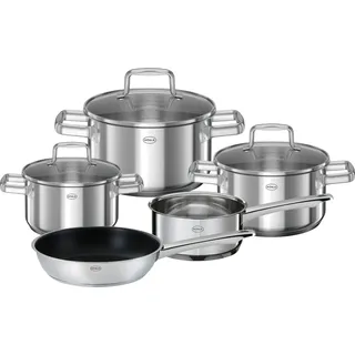 Rösle Moments Topf-Set 5-tlg. 3 x Töpfe + Stielkasserolle + Pfanne