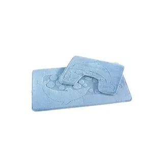 Sensation Badgarnitur Delfin hellblau 100% Polypropylen B/L: ca. 50x80 cm - hellblau