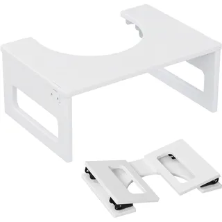 Relaxdays Toilettenhocker klappbar Weiß