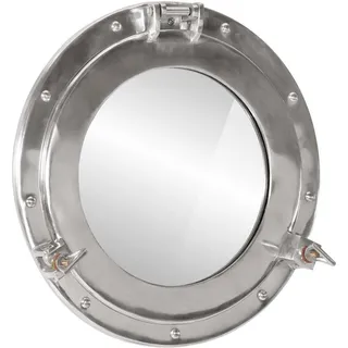 vidaXL Bullaugen-Spiegel Ø38 cm Grau