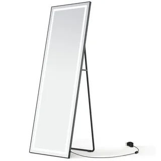 AQUABATOS Standspiegel moderner großer stehender Spiegel Flurspiegel Wandspiegel (Ganzkörperspiegel mit Beleuchtung, 50x150cm)