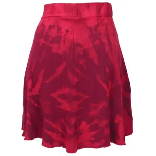 Guru-Shop Minirock Batik Hippie Minirock, Boho Sommerrock - pink/rot alternative Bekleidung rot