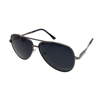 Ella Jonte Pilotenbrille Herren Sonnenbrille schwarz polarisierend UV 400 im Etui silberfarben