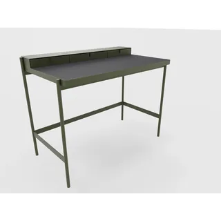 PS 20 Sekretär/Schminktisch Olivgrün (RAL 6003) Linoleum Schwarz