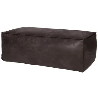 WOOOD Polsterstuhl Hocker Leder Rodeo Pouf Schwarz braun
