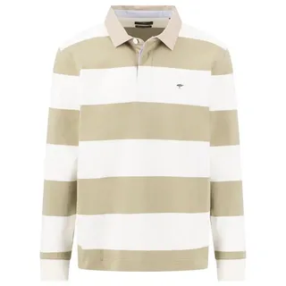 FYNCH-HATTON Langarmshirt Rugby Polo Stripe beige XXL