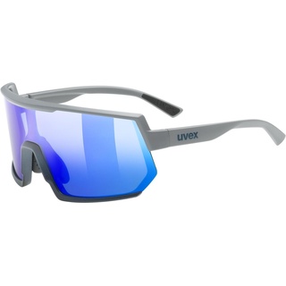 uvex Sportstyle 235 Sportbrille (Farbe: 5416 rhino/deep space mat, mirror blue (S2))