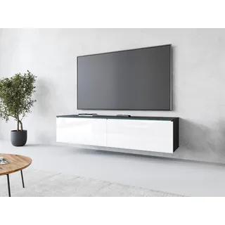 Home Affaire Lowboard  mit Beleuchtung  Grau  Kunststoff/Spanplatte