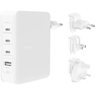 Belkin BoostCharge Pro 140W 4-Port-GaN-Ladegerät weiß WCH014btWH